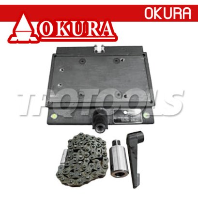 OK-TH250 ฐานสำหรับวางแท่นสว่านขาแม่เหล็ก (ฐานจับกลม) 125x225 มม. ขนาดท่อ 50-250 มม. OKURA