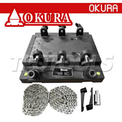 OK-TH550 ฐานสำหรับวางแท่นสว่านขาแม่เหล็ก (ฐานจับกลม) 115x240 มม. ขนาดท่อ 250-550 มม. OKURA