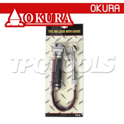 TG-5 เกจวัดลม-เติมลม TIRE INFALTOR GAUGE 20-160 LBS/IN2 OKURA