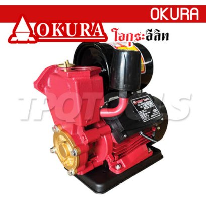B-OKE-HP180A ปั๊มน้ำสำหรับบ้านพักอาศัย ท่อ 1 นิ้ว (25 มม.) มอเตอร์ 370 วัตต์/220V -50HZ ส่งสูงสุด 40 เมตร ขนาดถังแรงดัน 2.0 ลิตร (สำหรับบ้าน 1-4 ชั้น/4ห้องน้ำ) รุ่นประหยัด "OKURA โอกุระอีลิท"