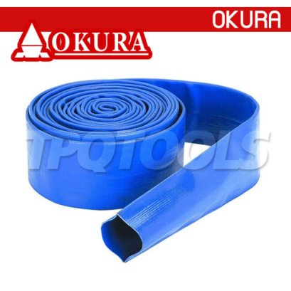 B-PH38100 สายส่งน้ำไนล่อน (สีฟ้า) ขนาด 1.1/2" (38 มม.) ยาว 100 เมตร "OKURA"