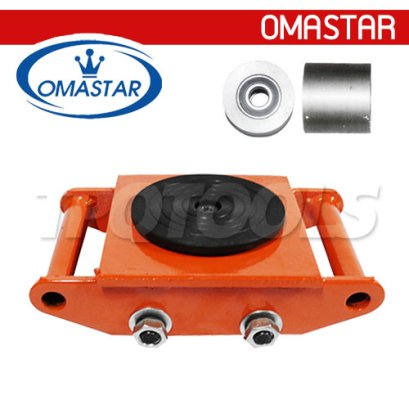 HHCT-6-S เต่าลากเครื่องจักร-แม่แรงเต่า 6 ตัน 4 ล้อ รุ่นล้อเหล็ก จานหมุน 360 องศา OMASTAR CARGO TROLLEY (STEEL WHEEL)