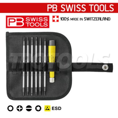 PB1113ESD ไขควงชุด ESD ด้ามกันไฟฟ้าสถิต TELESCOPIC พร้อมซองหนัง PB SWISS TOOLS