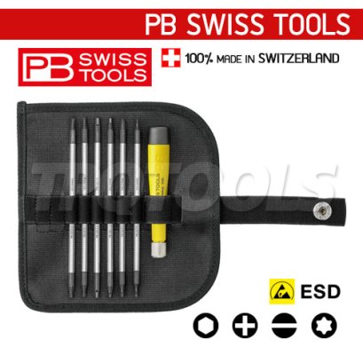 PB1113ESD ไขควงชุด ESD ด้ามกันไฟฟ้าสถิต TELESCOPIC พร้อมซองหนัง PB SWISS TOOLS