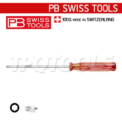 PB206S-4-120 ไขควงหกเหลี่ยมหัวบอล ด้ามแดงคลาสสิค 4 x 210 มม. PB SWISS TOOLS