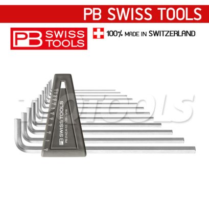PB214ZH-12 ชุดประแจหกเหลี่ยมแบบยาว (หัวตัด) ขนาด 1/20&quot;-5/16&quot; (12 ตัวชุด) PB SWISS TOOLS