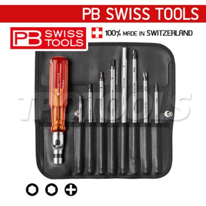 PB227 ชุดไขควงบล็อก 9 ตัว (รวมด้าม) PB SWISS TOOLS