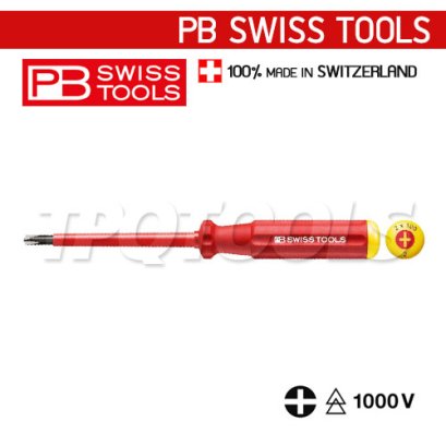 PB5181.2-100 ไขควงกันไฟ VDE1000V แบบคลาสสิก ปากรวมแฉก-แบน PH/SL No.2 ความยาวทั้งตัว 205 มม. PB SWISS TOOLS