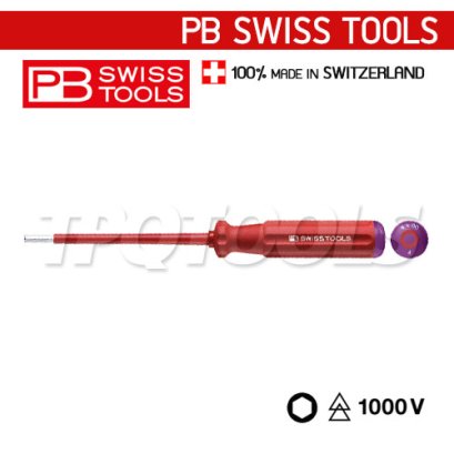 PB5205-4-80 ไขควงกันไฟ VDE1000V หกเหลี่ยม เบอร์ 4x80x185 มม. PB SWISS TOOLS