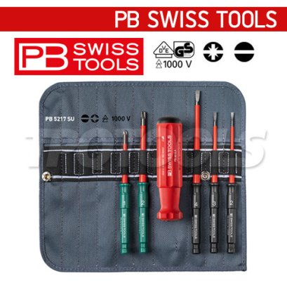 PB5217SU ชุดไขควงกันไฟซองหนัง VDE PB SWISS TOOLS