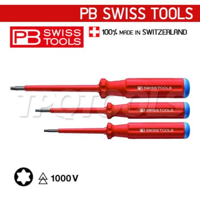 PB5546 ชุดไขควงกันไฟปากท็อกซ์ TORX 3 ตัวชุด VDE1000V (TX10, 15, 20) PB SWISS TOOLS