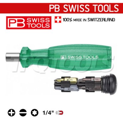 PB6460.GREEN ไขควงเปลี่ยนหัวได้ (ด้ามเขียว) PB SWISS TOOLS