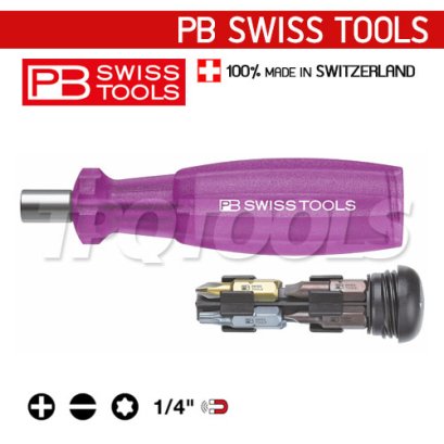 PB6460.PURPLE ไขควงเปลี่ยนหัวได้ (ด้ามม่วง) PB SWISS TOOLS