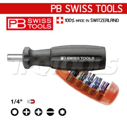 PB6510 ชุดไขควงเปลี่ยนหัวได้ (แฉก+PZ+HEX+TORX) PB SWISS TOOLS