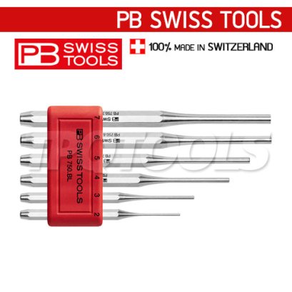 PB750BL ชุดเหล็กส่งแกนแปดเหลี่ยม 6 ตัวชุด ขนาด 2-7 มม. PB SWISS TOOLS