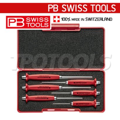 PB758SET ชุดเหล็กส่งแบบมีด้าม 6 ตัวชุด (ขนาด 2-8 มม.) PB SWISS TOOLS