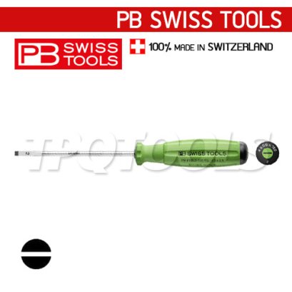 PB8100-2-100YG (PB8100RB) ไขควงปากแบนด้าม SWISSGRIP เบอร์ 2x100x195 มม. PB SWISS TOOLS