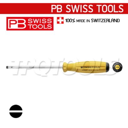 PB8100-3-120YE (PB8100RB) ไขควงปากแบนด้าม SWISSGRIP เบอร์ 3x120x220 มม. PB SWISS TOOLS