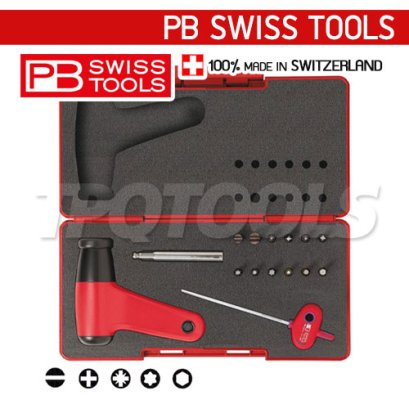 PB8325 SET B1 ชุดไขควงดิจิตอลแบบด้ามปืน ใช้กับหัวแบน-แฉก-หัวดาว-PZ-หกเหลี่ยม PB SWISS TOOLS