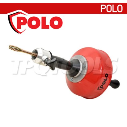 POLO เครื่องล้างท่อแบบมือหมุน / งูเหล็กทลวงท่อตัน 2IN1 รุ่น D-50SZ-2 เหมาะกับทำความสะอาดท่อขนาด 20 - 75 มม. (3/4 นิ้ว - 3 นิ้ว) สายยาว 7.6 ม. (โปโล)