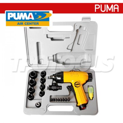 AT-4069K ไขควงลมพร้อมลูกบล็อกลมครบชุด 1/4&quot; / 2 หุน ความเร็วรอบ 7000 RPM แรงบิด 50 FTLBS ท่อลมเข้า 1/4&quot; แรงดันลม 90 PSI พูม่า &quot;PUMA&quot;