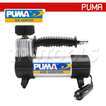 CD-3012V ปั๊มลมรถยนต์มินิพูม่า 12V / 12A ปริมาณลม 30 ลิตร/นาที แรงดันสูงสุด 7 บาร์ เหมาะสำหรับติดรถยนต์ พกพาสะดวก พูม่า PUMA