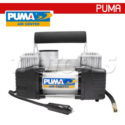 CD-6012V ปั๊มลมรถยนต์มินิพูม่า 12V / 18A ปริมาณลม 60 ลิตร/นาที แรงดันสูงสุด 10 บาร์ เหมาะสำหรับติดรถยนต์ พกพาสะดวก พูม่า PUMA