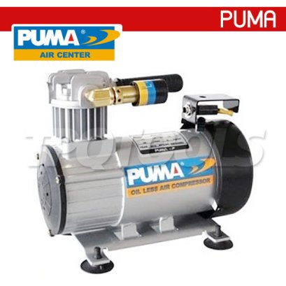 DC-07-12V ปั๊มลมไร้น้ำมันแบบพกพาพูม่า สำหรับติดรถยนต์ ขนาด 3/4 HP ปริมาณลม 94 ลิตร/นาที 3000 RPM แรงดันสูงสุด 10 บาร์ / 12V พูม่า PUMA