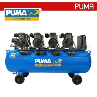 FORCE-160 ปั๊มลมไร้น้ำมันพูม่า (ออยล์ฟรี) OIL-FREE ความจุถัง 160 ลิตร 1450Wx4 มอเตอร์ทองแดง รอบมอเตอร์ 2850 RPM พูม่า PUMA
