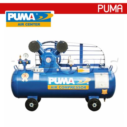 OL-20 ปั๊มลมไร้น้ำมันพูม่า OIL-LESS ความจุถัง 148 ลิตร 2 แรงม้า 2 ลูกสูบ แรงดัน 8 บาร์ ปริมาณลม 272 ลิตร/นาที (ไม่รวมมอเตอร์) พูม่า PUMA