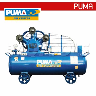 OL-75 ปั๊มลมไร้น้ำมันพูม่า OIL-LESS ความจุถัง 315 ลิตร 7.5 แรงม้า 3 ลูกสูบ แรงดัน 8 บาร์ ปริมาณลม 991 ลิตร/นาที (ไม่รวมมอเตอร์) พูม่า PUMA