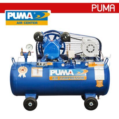 PP2P-PPM220V ปั๊มลมพูม่าระบบสายพาน 1/2 แรงม้า 220V 2 ลูกสูบ ถังลมจุ 92 ลิตร ปริมาณลม 119.60 ลิตร/นาที พูม่า PUMA