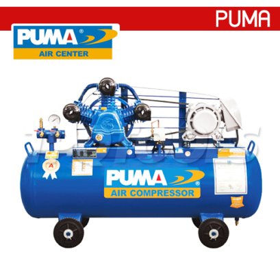 PP32-PPM220V ปั๊มลมพูม่าระบบสายพาน 2 แรงม้า 220V 3 ลูกสูบ ถังลมจุ 148 ลิตร ปริมาณลม 330 ลิตร/นาที พูม่า PUMA