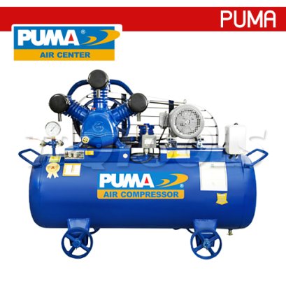 PP35A-PPM380V ปั๊มลมพูม่าระบบสายพาน 5 แรงม้า 380V 3 ลูกสูบ ถังลมจุ 165 ลิตร ปริมาณลม 890 ลิตร/นาที พูม่า PUMA