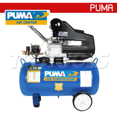 XM-2550 ปั๊มลมโรตารี่พูม่า (ปั๊มลมระบบขับตรง) ขนาด 3 HP ความจุถังลม 50 ลิตร แรงดันลม 8 บาร์ มอเตอร์ 2850 RPM มอเตอร์ในตัว พูม่า PUMA