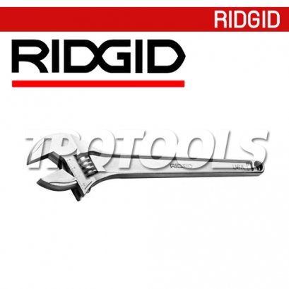 RIDGID 718 (31215) ประแจเลื่อน ขนาด 18 นิ้ว / 450 มม. จับท่อ 50 มม. (2.1/8&quot;) ด้ามโครเมี่ยม ริดยิท USA. (รุ่น MODEL เก่า)