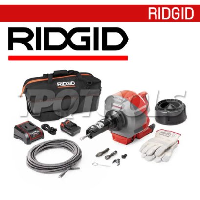 RIDGID #K46 SINK SNAKES เครื่องทะลวงท่อ/เครื่องล้างท่อไร้สาย หมุนได้ 360องศา ขนาดท่อ  3/4"-3" นิ้ว (20-76 มม.) ขนาดสาย 5/16"x25 ฟุต พร้อมระบบ AUTOFEED สำหรับอ่างล้างหน้า อ่างล้างจาน อ่างอาบน้ำ และโถปัสสาวะ "NEW IN"