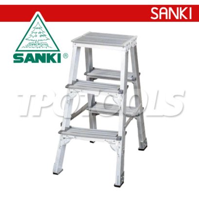 LD-SHD03 (3 ขั้น) บันไดอลูมิเนียมรุ่นงานหนัก SUPER HEAVY DUTY ขึ้นลง 2 ทาง รับน้ำหนักสูงสุด 300 กก. SANKI