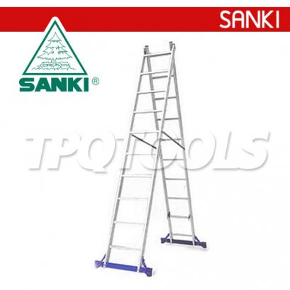 LD-SA0214 (14 ขั้น) บันไดอลูมิเนียมซันกิกางปรับพาด 2 ตอน SANKI