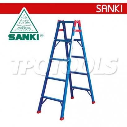 LD-TK08 (8 ขั้น) บันไดอเนกประสงค์ทรงเอ ปรับพาดได้ สีน้ำเงิน ขึ้นลง 2 ทาง SANKI