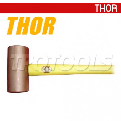 24-5715G ค้อนทองแดงล้วนด้ามไฟเบอร์กลาส 16 ปอนด์ THOR Round Solid Copper Mallets with Fiberglass Handles