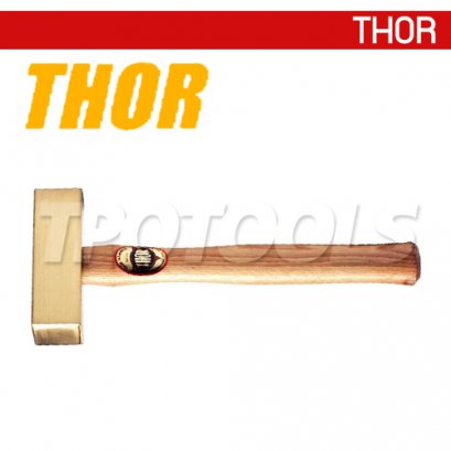 27-42000 ค้อนทองเหลืองด้ามไม้ 2000 กรัม THOR Square Brass Mallets