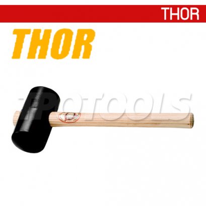 61-957 ค้อนยางด้ามไม้ 1075 กรัม THOR Black Rubber Mallets