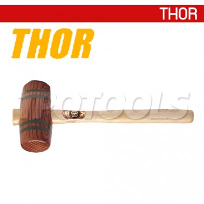 62-8070G ค้อนไม้ด้ามไม้ 1.3/4 กรัม THOR Laminated Compressed Wood Mallets