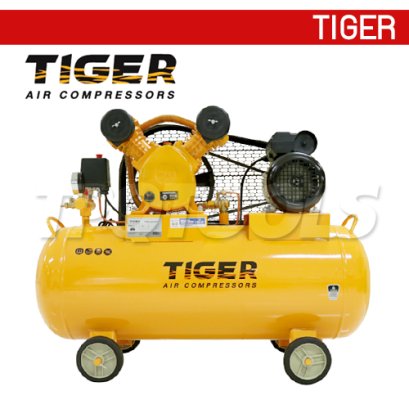 TGA2-58M ปั๊มลมสายพาน ถังลม 58 ลิตร 1/2 HP มอเตอร์ 1.5 HP 220V ไทเกอร์ TIGER