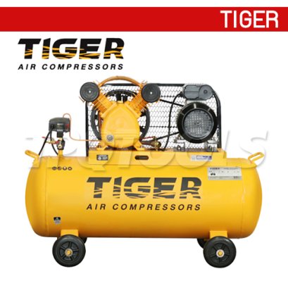 TGA21-100M ปั๊มลมสายพาน ถังลม 100 ลิตร 1 HP มอเตอร์ 2 HP 220V ไทเกอร์ TIGER