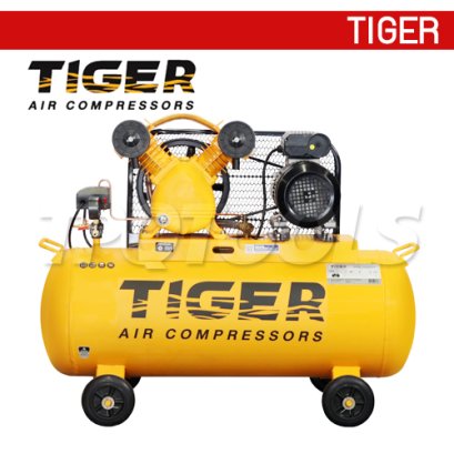 TGA22-100M ปั๊มลมสายพาน ถังลม 100 ลิตร 2 HP มอเตอร์ 3 HP 220V ไทเกอร์ TIGER