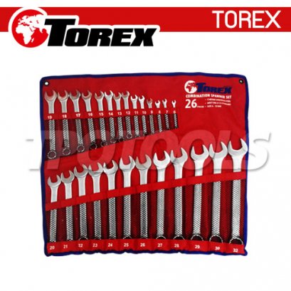 TPQ-TRCBS26 (6-32 มม.) ประแจแหวนข้างปากตายชุด 26 ตัว TOREX