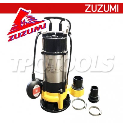 WQK-750F/QG ปั๊มแช่ดูดโคลน ใบพัดตัด ตัวเรือนสแตนเลส มีลูกลอย 750W ZUZUMI