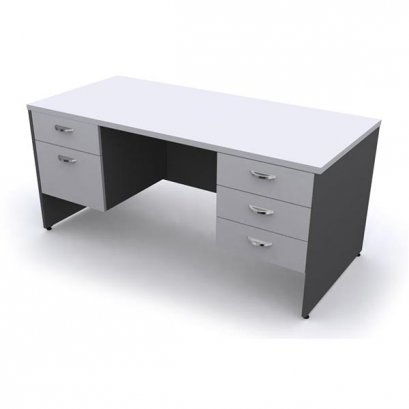 โต๊ะทำงานไม้ลิ้นชัก 2 ฝั่ง